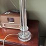 Cut Glass Pillar / Column Table lamp with brand new Sanderson Large Drum lamp shade Image 3