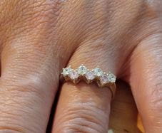 Sterling Silver Ring - Size  P - Stamped for Silver (SL29)