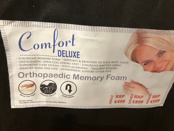 Single BED with orthopaedic mattress