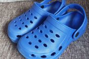 Plain blue clogs (Size UK11/EU29)