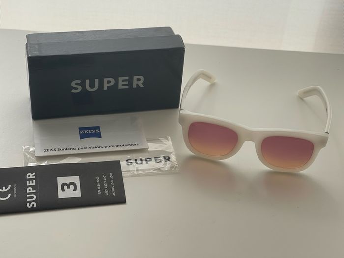 Retrosuperfuture Gradient Pink Lenses Sunglasses Model Ciccio Avorio
