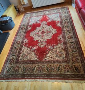 Beautiful Signed Turkish Kayseri  245cm X 170cm Finely Hand Knotted Rug Carpet.