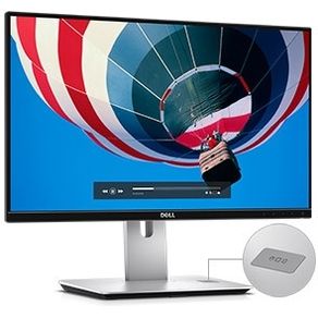 Dell Ultrasharp U2417HJ 24" 1920 x 1080 Resolution, 1080p with Wireless Charging Stand featuring In-Plane Switching (IPS) Technology, DisplayPort/Mini-DisplayPort/HDMI Inputs,