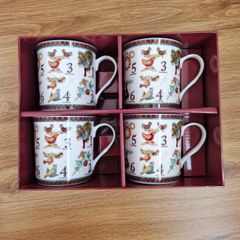 Fine china mugs x4 (Leonardo collection)