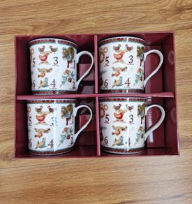 Fine china mugs x4 (Leonardo collection)