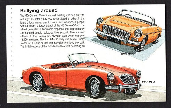 2005 Jersey Motor Festival Classic Cars Commemorative Stamps Booklet Mint Never Hinged (MNH) Photos of panes including