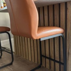 2 Tan High Stools
