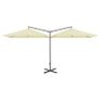 Double Parasol with Steel Pole Sand 600x300 cm Image 2