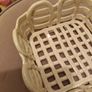 Cream lattice basket food grade or ornamental Image 4