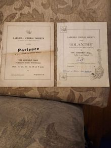 Larkhill Coral Society Glenaan Road, Whitehall, Dublin. X 2 Programs Circa 1957.