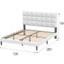 King Bed Frame, Easy Assembly, Sturdy Wooden Slat Support Image 6