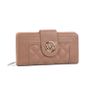 New Stylish Khaki - Quilted Metail Detail Trim Purse Image 2
