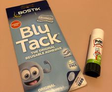 blu tack and lipstick