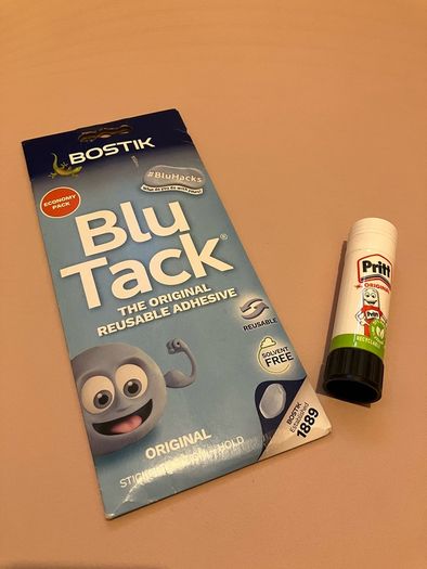 blu tack and lipstick