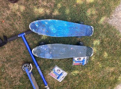 Skateboards, Scooter and pads