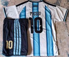 Argentina jerseys and shorts kids 10to11 age