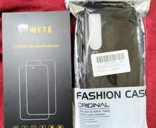 Sony Xperia 1 V Leather finish Case and Tempered Glass Screen Protector