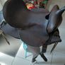 Western style brown leather horse saddle comes with accessories Image 3