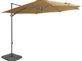 Outdoor Umbrella with Portable Base Taupe