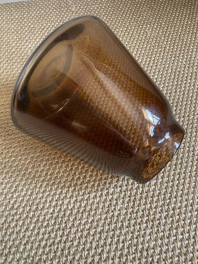 Stylish glass amber vase