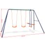Swing Set with 4 Seats Orange Image 10