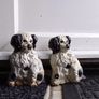 Pair of Vintage Cast Iron Dog Door Stoppers - Spaniel Breed - Pups Image 4