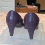handmade Purple Leather T-Strap Mary Jane Heels Image 3