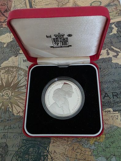 1997 Silver Proof Five Pound Coin  - Golden Wedding Anniversary 28g