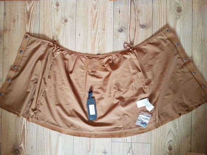 skirt leather brown superdry Medium Size M Brand new