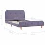 Bed Frame Light Grey Fabric 120x190 cm Image 2