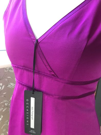 BN M&S ladies midi magenta dress size 12