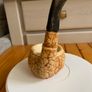 Vintage Large Smoking Pipe Edelweiss flowers Resin Ashtray Image 4