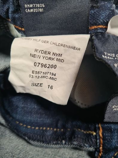 womens Tommy Hilfiger Ryder New york mid jeans Size W 30 L 32 girls size 16