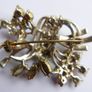 Vintage 1950s Gold Tone Rainbow  Crystal Rhinestone Floral Spray Brooch Image 5