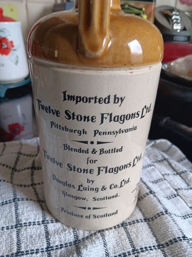 Vintage whiskey flaggon