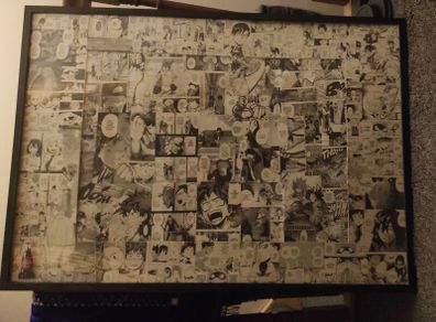Large Black Frame with anime