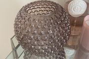 Glass Bubble Dusty Pink Candle Holder