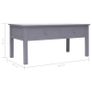 Coffee Table Grey 100x50x45 cm Wood Image 8
