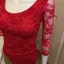 Red lace mini dress Image 4