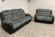 Tara 3+2 Corduroy Grey Fabric Sofa Set