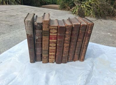 9 X Georgian Leatherbound Books(Some Irish Interest)