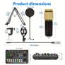 Podcasting Equipment Kit With Stand Condenser Microphone Pro Audio Mixer For PC, Laptop, Smartphone, Gaming Recording, Streaming, Podcasting, Studio, Condenser, Microphone For Video Image 2