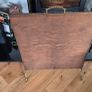 Vintage brass fireplace screen with ship design Image 2