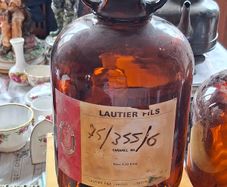 Lautier Fils amber glass demijohn bottle, Postage Available or Collection
