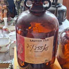 Lautier Fils amber glass demijohn bottle, Postage Available or Collection