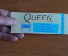 Queen replica concert ticket