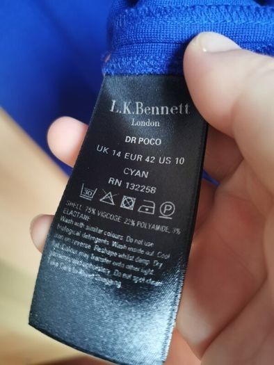 NEW - L. K. Bennett Royal blue dress UK 14