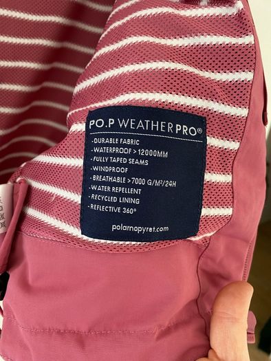 Polarn O. Pyret Pink Waterproof Shell Stormy Jacket