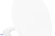 Toilet Seat Soft Close - Universal White Oval Quick Release Plastic Toulet Seat with Adjustable Fixing for Easy Cleaning, Heavy Duty Standard Bathroom WC Pan &amp;Bowl Loo Cover 44.7 x 37.2 cm