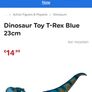 Dinosaur Toy T-Rex Blue 23cm Image 2